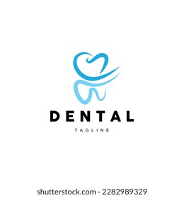 Logotipo dental, vector de cuidado dental, diseño de iconos de ilustración