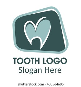 Tooth logo, dentist logo. 