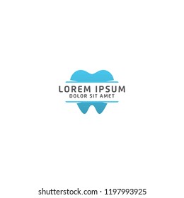 Tooth logo design or dental logo design vector template