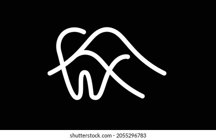 Diseño del logotipo dental, símbolo dental y de colina 