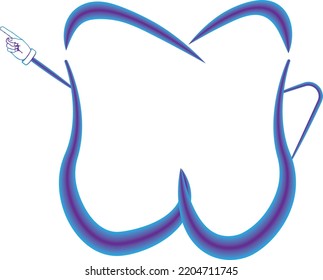 Tooth logo icon for dentist or stomatology dental care design template. Vector isolated black outline line tooth symbol for dentistry clinic or dentist medical center and toothpaste package