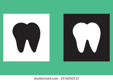 Tooth logo icon for dentist or stomatology dental care design template. Vector isolated black outline line tooth symbol for dentistry clinic or dentist medical center and toothpaste package