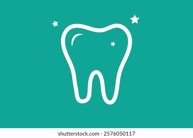 Tooth logo icon for dentist or stomatology dental care design template. Vector isolated black outline line tooth symbol for dentistry clinic or dentist medical center and toothpaste package