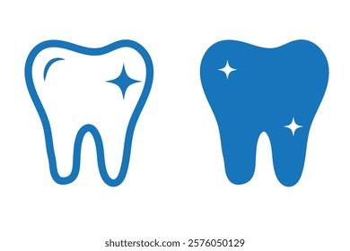 Tooth logo icon for dentist or stomatology dental care design template. Vector isolated black outline line tooth symbol for dentistry clinic or dentist medical center and toothpaste package