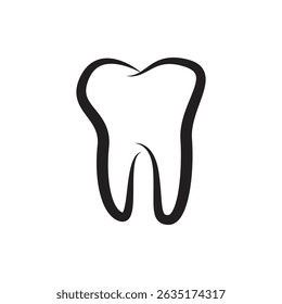 tooth logo icon illustration flat