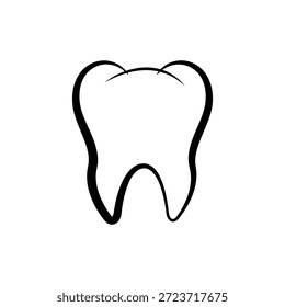 ícone do logotipo do dente ilustração plana