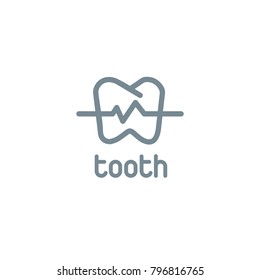 tooth logo. tooth icon. simple. vector.