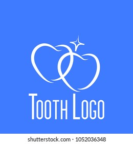 tooth logo, icon or symbol for dental clinic or toothpaste product and company