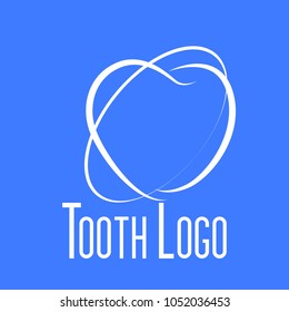 tooth logo, icon or symbol for dental clinic or toothpaste product and company