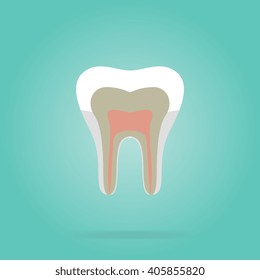 Tooth logo isolated