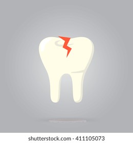 Tooth logo isolated, vector illustration. Human tooth.