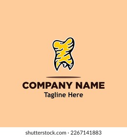 ilustración de diseño de iconos simples con logotipo de dientes