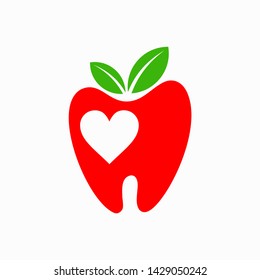 Tooth Logo That Forms Apples