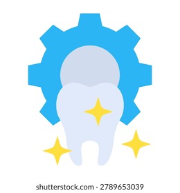 Tooth Maintenance Icon Flat Design Vector Illustration