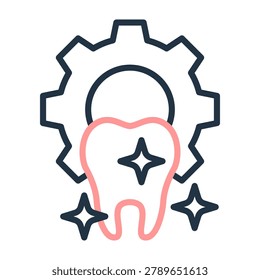 Tooth Maintenance Icon Line Color Design Vector Illustration