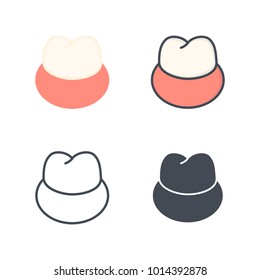 Tooth medicine vector icon