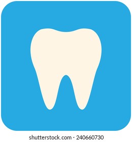 Tooth, modern flat icon