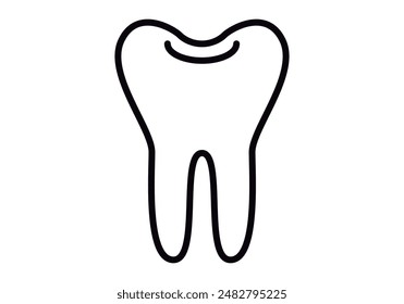 Tooth or molar black icon