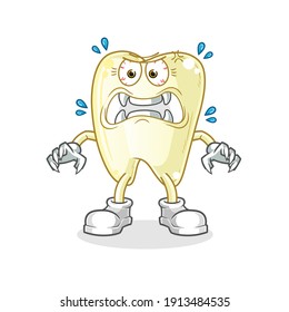 vector monstruo dental. personaje de caricatura