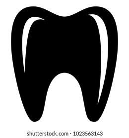 Tooth in mouth icon. Simple illustration of tooth in mouth vector icon for web