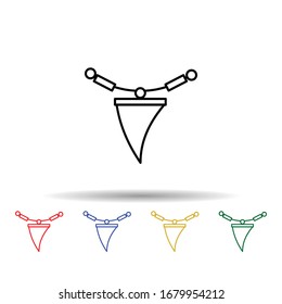 Icono de varios colores. Línea delgada simple, contorno vectorial de iconos de joyería para ui y ux, sitio web o aplicación móvil