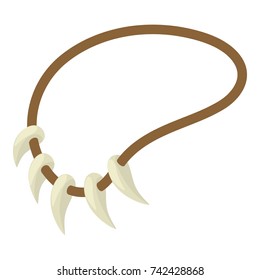 Tooth necklace icon. Isometric illustration of tooth necklace vector icon for web