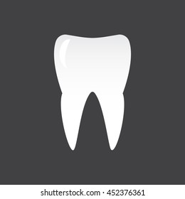 tooth on a black background, template design element eps10