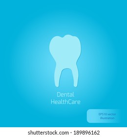 tooth on blue background vector illustration