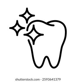 Tooth outline icon. Simple outline style. Vector. Isolate on white background.