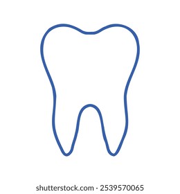 Tooth outline icon symbol design  sign. Simple tooth outline silhouette on a white background. Dentist cocnept. Modern minimalist toot icon . Web site and mobile app design vector element.