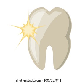 tooth with pain icon