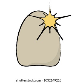 tooth with pain icon