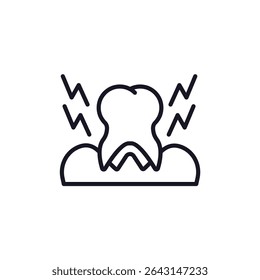 tooth pain icon collection .design style with background