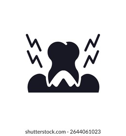tooth pain icon collection .design style with background