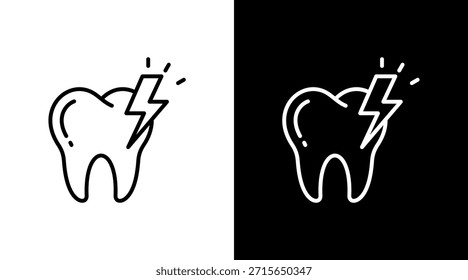 Dor De Dente Com Design De Conjunto De Ícones