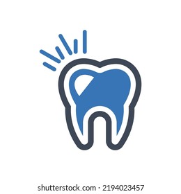 Icono de dolor dental (gráficos vectoriales)