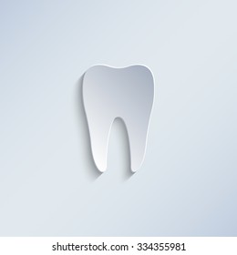 Tooth - paper vector icon