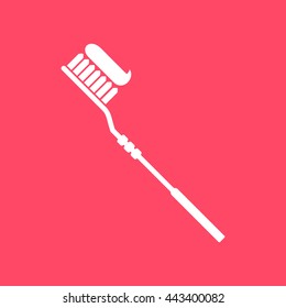 Tooth Paste & Tooth Brush Icon. Eps-10.