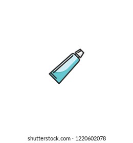 tooth paste color line icon