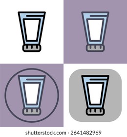 Tooth paste icon symbol - Tooth paste for human hygiene treatment and brush teeth vector illustration.