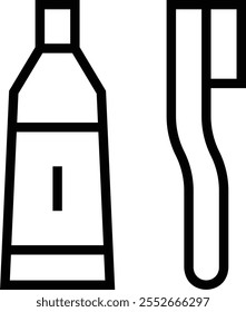 tooth paste icon. Thin linear style design isolated on white background