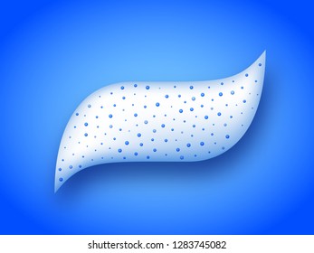 Tooth paste, Microplastic particles in cosmetic products, vector illustration