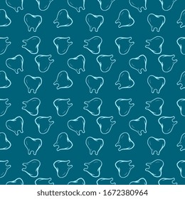 Tooth pattern, illustration, vector on white background.