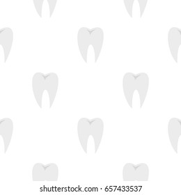 Tooth pattern seamless background in flat style repeat vector illustration