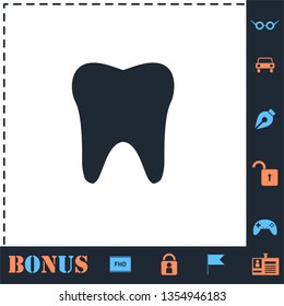 Tooth. Perfect icon with bonus simple icons