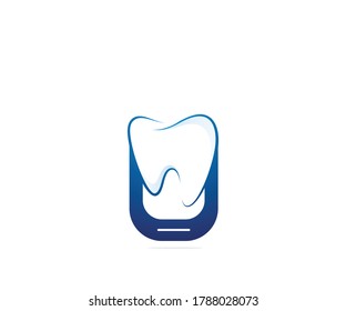 Tooth phone logo design template