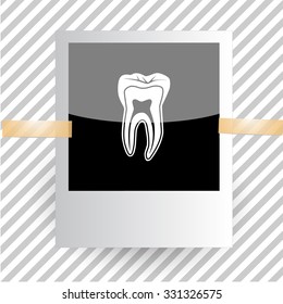 tooth. Photoframe. Vector icon.