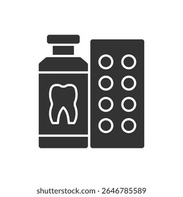 Tooth Pills Icon - Dental Pharmacy Icon