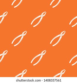 Tooth pliers pattern vector orange for any web design best