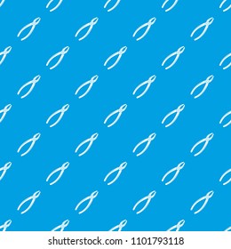 Tooth pliers pattern vector seamless blue repeat for any use